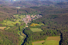 Birkenhördt in the state Rhineland-Palatinate, Germany seen from a drone