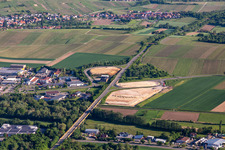 Federal highway intersection B38/B48 in Pleisweiler-Oberhofen in the state Rhineland-Palatinate, Germany