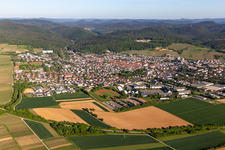 Bird's eye view of Bad Bergzabern in the state Rhineland-Palatinate, Germany