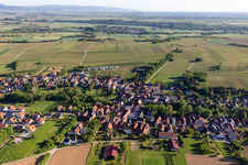 Village view from the south in Dierbach in the state Rhineland-Palatinate, Germany out of the air