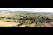 Village view from the southeast in Dierbach in the state Rhineland-Palatinate, Germany