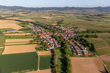 Oblique view of Village view from the southeast in Dierbach in the state Rhineland-Palatinate, Germany