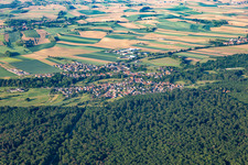 Aerial view of Scheibenhard in the state Bas-Rhin, France