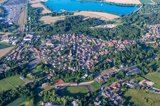 Aerial photograpy of Lauterbourg in the state Bas-Rhin, France
