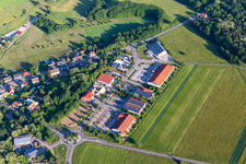 Shopping markets on the French border in Berg in the state Rhineland-Palatinate, Germany