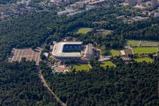 Construction site of the new stadium of Karlsruher Sport-Club GmbH & Co. KGaA in the district Innenstadt-Ost in Karlsruhe in the state Baden-Wuerttemberg, Germany