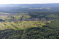 District Schluttenbach in Ettlingen in the state Baden-Wuerttemberg, Germany out of the air