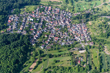 Aerial photograpy of District Sulzbach in Malsch in the state Baden-Wuerttemberg, Germany