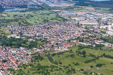 Oblique view of Malsch in the state Baden-Wuerttemberg, Germany