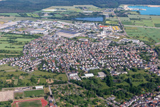 Malsch in the state Baden-Wuerttemberg, Germany seen from above
