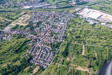 Aerial view of Bischweier in the state Baden-Wuerttemberg, Germany