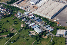 Berghoef GmbH and Logo-Pack GmbH export packaging in Bischweier in the state Baden-Wuerttemberg, Germany from above