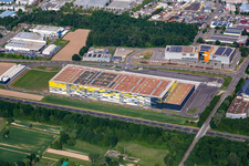 Edeka Südwest central warehouse logistics center in the district Rauental in Rastatt in the state Baden-Wuerttemberg, Germany