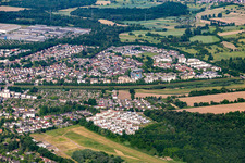 Rheinauer Ring from the east in the district Rheinau in Rastatt in the state Baden-Wuerttemberg, Germany