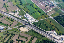 Rastatt Tunnel Information Center in Ötigheim in the state Baden-Wuerttemberg, Germany out of the air