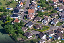 Rue des Violettes in Schleithal in the state Bas-Rhin, France