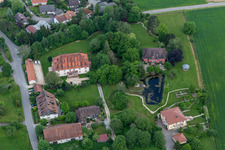 Aerial view of Schlossallee, K & R Mittelstandsholding GmbH in the district Homberg in Eigeltingen in the state Baden-Wuerttemberg, Germany
