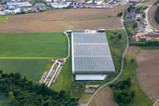 Aerial view of Greenhouses in Aach in the state Baden-Wuerttemberg, Germany