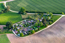 Allotment gardens in Hausen an der Aach in the district Hausen an der Aach in Singen in the state Baden-Wuerttemberg, Germany