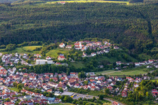 Aerial view of Aach in the state Baden-Wuerttemberg, Germany