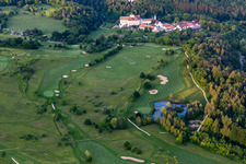 Drone image of The Country Club Schloss Langenstein - The golf course on Lake Constance in the district Orsingen in Orsingen-Nenzingen in the state Baden-Wuerttemberg, Germany