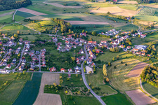Aerial view of District Raithaslach in Stockach in the state Baden-Wuerttemberg, Germany