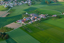 Aerial view of District Gallmannsweil in Mühlingen in the state Baden-Wuerttemberg, Germany