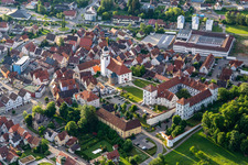 Castle Meßkirch and Church of St. Martin in Meßkirch in the state Baden-Wuerttemberg, Germany