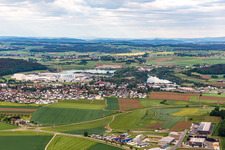 Aerial view of Geberit Sales GmbH in Pfullendorf in the state Baden-Wuerttemberg, Germany