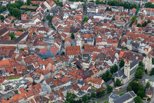 Historic old town with Blaserturm and Schwörsaal in Ravensburg in the state Baden-Wuerttemberg, Germany