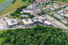 Aerial photograpy of Vetter-Pharma GmbH & Co. KG in the district Torkenweiler in Ravensburg in the state Baden-Wuerttemberg, Germany