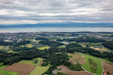 Lake Constance panorama in the district Windhag in Friedrichshafen in the state Baden-Wuerttemberg, Germany