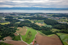 Lake Constance panorama from Friedrichshafen in the district Manzell in Friedrichshafen in the state Baden-Wuerttemberg, Germany