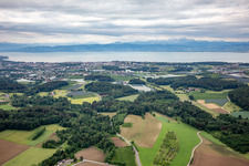 Lake Constance panorama from Friedrichshafen in the district Windhag in Friedrichshafen in the state Baden-Wuerttemberg, Germany