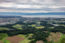 Lake Constance panorama from Friedrichshafen in the district Jettenhausen in Friedrichshafen in the state Baden-Wuerttemberg, Germany