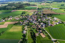 Aerial view of District Sentenhart in Wald in the state Baden-Wuerttemberg, Germany