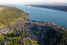 District Ludwigshafen in Bodman-Ludwigshafen in the state Baden-Wuerttemberg, Germany from a drone