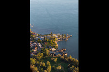 Aerial photograpy of District Unteruhldingen in Uhldingen-Mühlhofen in the state Baden-Wuerttemberg, Germany