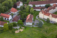 Aerial view of School Castle Salem in the district Stefansfeld in Salem in the state Baden-Wuerttemberg, Germany