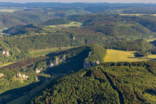Oblique view of Bronnen Castle in Fridingen an der Donau in the state Baden-Wuerttemberg, Germany