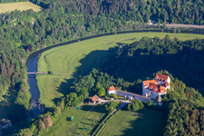 Bronnen Castle in Fridingen an der Donau in the state Baden-Wuerttemberg, Germany seen from above