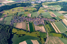 Aerial photograpy of View from the north in Erlenbach bei Kandel in the state Rhineland-Palatinate, Germany