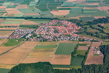 Aerial photograpy of Steinweiler in the state Rhineland-Palatinate, Germany