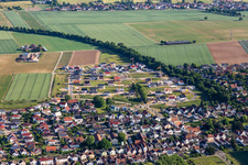 Aerial photograpy of New development area K2 in Kandel in the state Rhineland-Palatinate, Germany