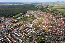Rülzheim in the state Rhineland-Palatinate, Germany from the drone perspective