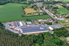 Oblique view of Métaseval in Semur-en-Vallon in the state Sarthe, France