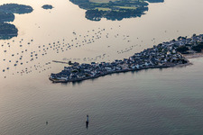 Aerial photograpy of Île-Tudy in the state Finistere, France