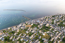 Aerial view of Estacade de Kérity in the district Penmarc'h-Kerity in Penmarch in the state Finistere, France