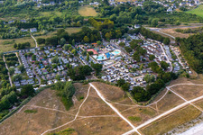 Aerial view of Campings Anwb, Yelloh village Camping La Plage in the district Penmarc'h-Kerity in Penmarch in the state Finistere, France