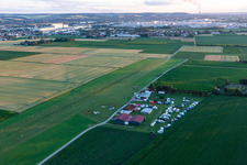 Airport Dingolfing in the district Höll in Dingolfing in the state Bavaria, Germany seen from above